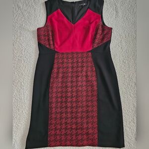 Preston & York Women's Red Black Dress Sleeveless With Red And Black Patterns 18
